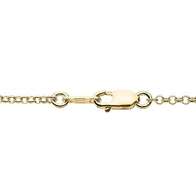 Precious Forever Kids 14k Gold Plated Polished Cross Pendant Necklace