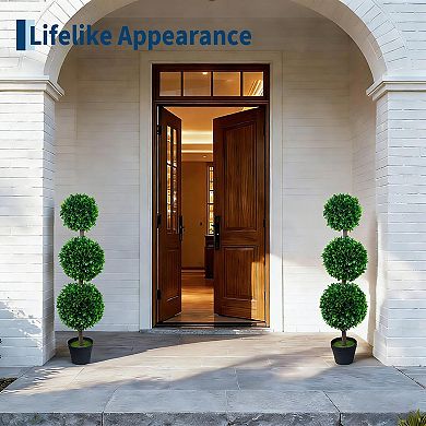 3.4ft Artificial Topiary Tree 3-Tier Ball