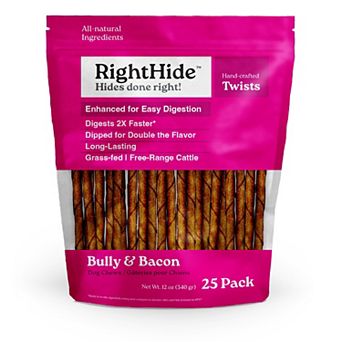 RightHide Bully and Bacon Twists 25 ct