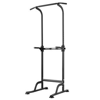 Power Tower Pull Up Bar Station,330 LBS Stable Gym Dip Station for home Strength Training Equipment