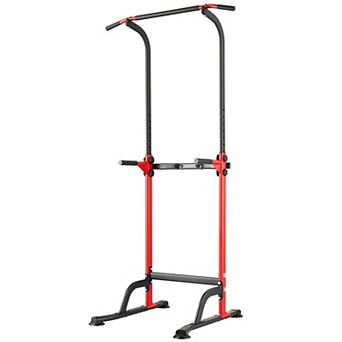 Power Tower Pull Up Bar Station,330 LBS Stable Gym Dip Station for home Strength Training Equipment