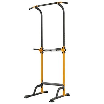 Power Tower Pull Up Bar Station,330 LBS Stable Gym Dip Station for home Strength Training Equipment