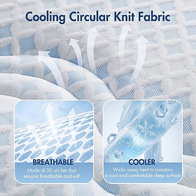 Madison Park 3-Zone Cooling Mattress Pad