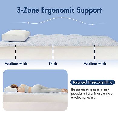 Madison Park 3-Zone Cooling Mattress Pad