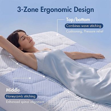 Madison Park 3-Zone Cooling Mattress Pad
