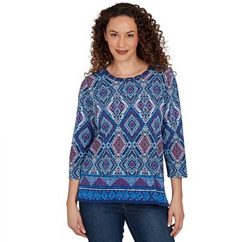 Women's Alfred Dunner Kaleidoscope Print Knit Top