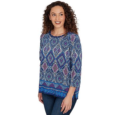 Women's Alfred Dunner Kaleidoscope Print Knit Top