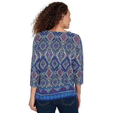 Women's Alfred Dunner Kaleidoscope Print Knit Top