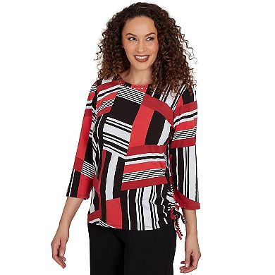Women's Alfred Dunner Slashed Glass Knit Top