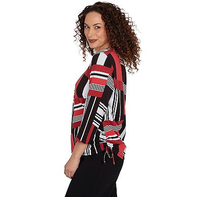 Women's Alfred Dunner Slashed Glass Knit Top