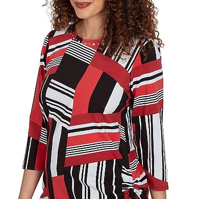 Women's Alfred Dunner Slashed Glass Knit Top