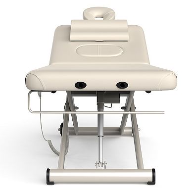 CEWOR Electric Massage Table, Height Adjustable with Remote & Mobile Base，Automatic Manual Backrest