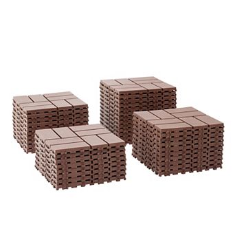 CEWOR 44 pc 12" Patio Deck Tiles，Interlocking Decking Tiles Floor Tile