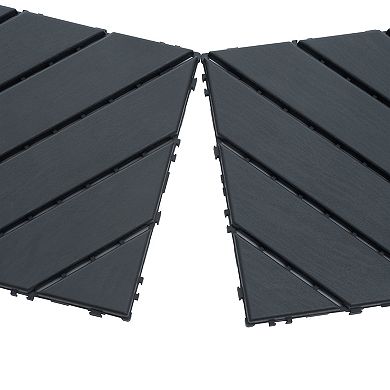 CEWOR 12"x12" Interlocking Deck Tiles, 44PCS/44 sq.ft Waterproof Patio Flooring, Easy Assembly