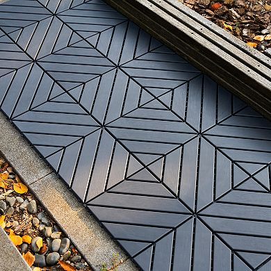 CEWOR 12"x12" Interlocking Deck Tiles, 44PCS/44 sq.ft Waterproof Patio Flooring, Easy Assembly