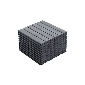 CEWOR 12"x12" Interlocking Deck Tiles, 10PCS/10 sq.ft Waterproof Patio Flooring, Easy Assembly