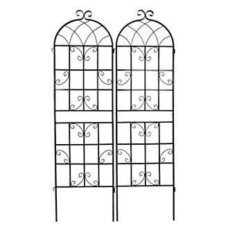 CEWOR 2 Pack Metal Garden Trellis for Climbing Plants Outdoor, 71" x 19.7" Rustproof