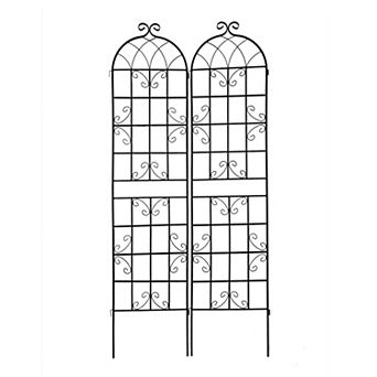 CEWOR 2 Pack Metal Garden Trellis for Climbing Plants Outdoor, 86.7" x 19.7" Rustproof
