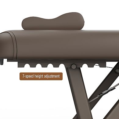 CEWOR Fixed Backrest Massage Table with Face Pillow & Headrest，Integrated Tabletop Design