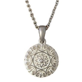 I Choose Joy mandala necklace