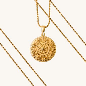 I Choose Joy mandala necklace