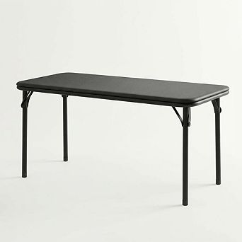 Kids Folding Table with Thick PU Leather, Round Corners, Activity Table for Indoor Outdoor