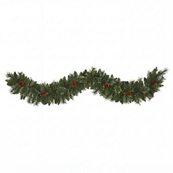 nearly natural 6-ft. Artificial Mountain Pine Garland with Pinecones