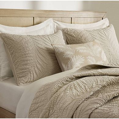 Harbor House Botanical Leaves 3-Piece Cotton Quilt Set