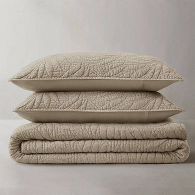 Harbor House Botanical Leaves 3-Piece Cotton Quilt Set