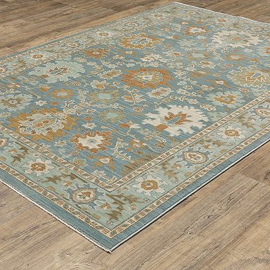 StyleHaven Marlowe Traditional Oriental Teal Area Rug