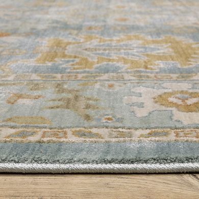 StyleHaven Marlowe Traditional Oriental Teal Area Rug