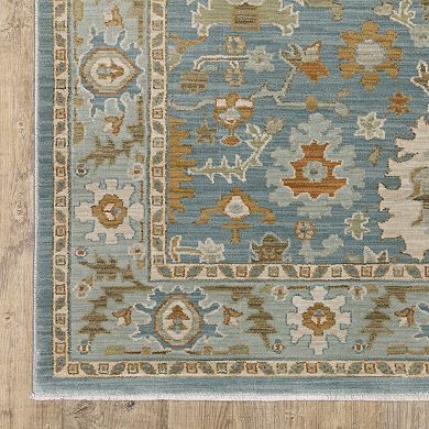 StyleHaven Marlowe Traditional Oriental Teal Area Rug