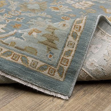 StyleHaven Marlowe Traditional Oriental Teal Area Rug