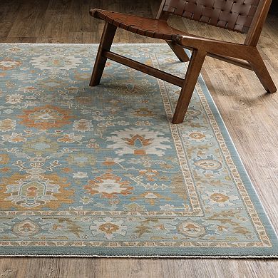 StyleHaven Marlowe Traditional Oriental Teal Area Rug