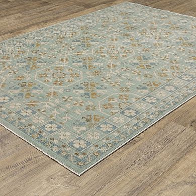 StyleHaven Marlowe Bohemian Medallion Teal Area Rug