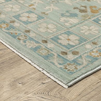 StyleHaven Marlowe Bohemian Medallion Teal Area Rug