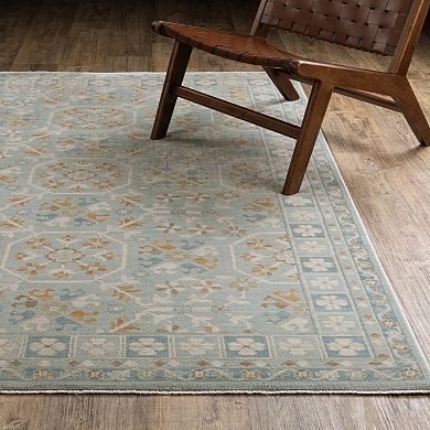 StyleHaven Marlowe Bohemian Medallion Teal Area Rug