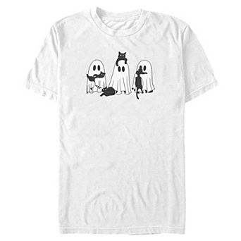 Big & Tall Ghosts And Cats Graphic Tee