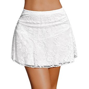 Avidlove Skirts for Women Lace Mini Skirt Double Layered Y2K Going Out Micro Short Skirt