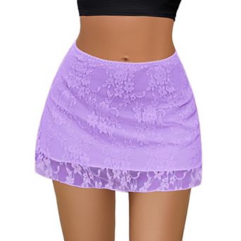 Avidlove Mini Skirt for Women Lace Skirts Y2K Micro Concert Short Skirt