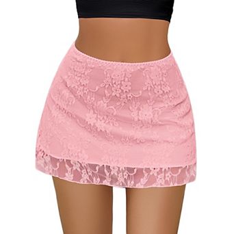 Avidlove Mini Skirt for Women Lace Skirts Y2K Micro Concert Short Skirt