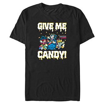 Big & Tall Sonic The Hedgehog Give Me Candy Graphic Tee