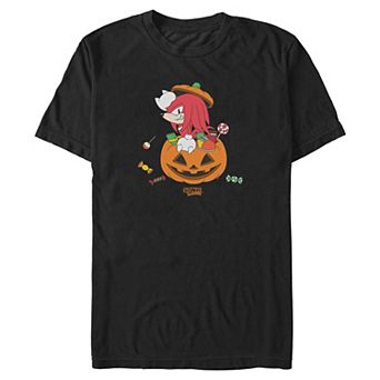Big & Tall Sonic The Hedgehog Knuckles Pumpkin Surprise Graphic Tee