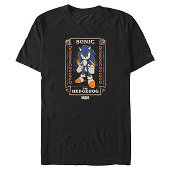 Big & Tall Sonic The Hedgehog Card Graphic Tee