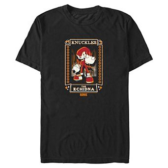 Big & Tall Sonic The Hedgehog Knuckles The Echidna Card Graphic Tee