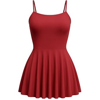 Avidlove Womens Spaghetti Strap Scoop Neck A Line Flared Casual Mini Dress