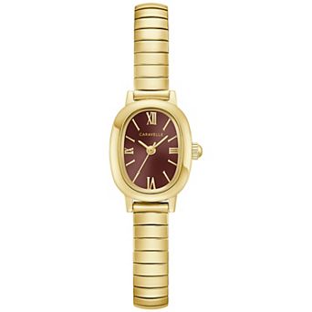 Caravelle Designed by Bulova Women's Dress Gold-Tone Stainless Steel Expansion Band Watch - 44L275
