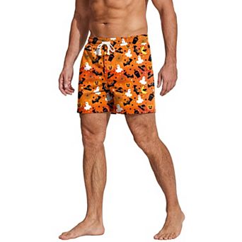 PINSPARK Mens 5.5 Inch Elastic Waist Cotton Lounge Pajama Shorts with Pockets