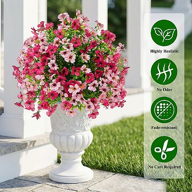 Artificial Boxwood Topiary Ball Tree, Set of 2 Fake Bushes Shrubs with Ground Spike