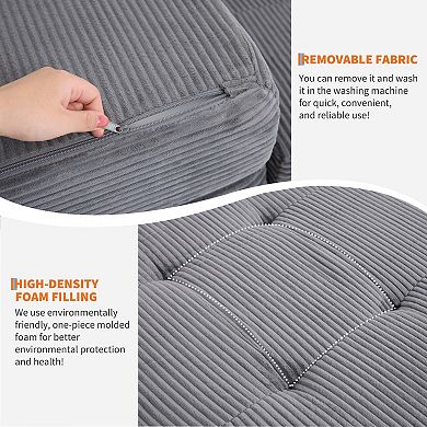 6-Inch Tri-Fold Mattress, Portable Foldable Floor Sofa Bed , for Dorms, Camping, Living Rooms
